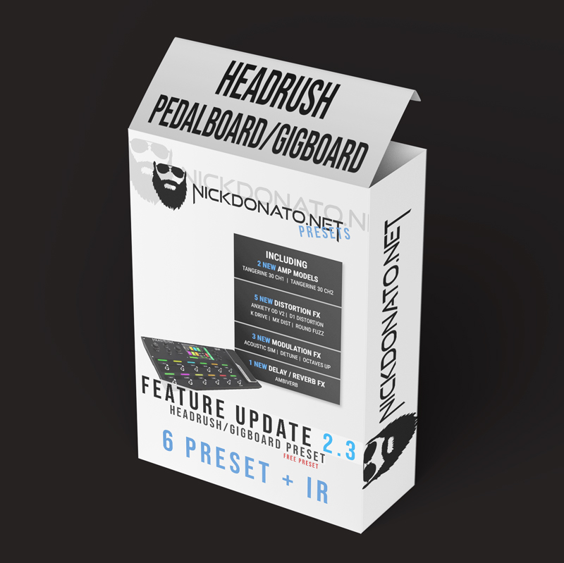 Headrush feature update 2.3 pack