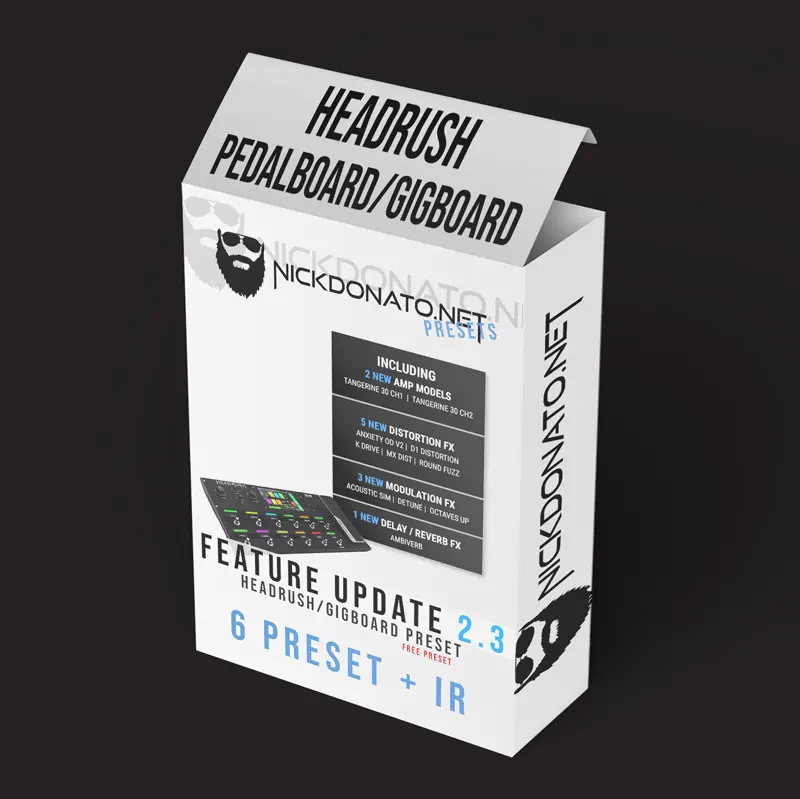 Headrush feature update 2.3 pack